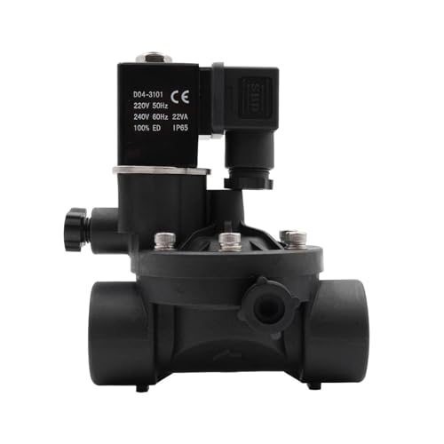 Normalerweise geschlossenes oder normalerweise offenes AC220V 2-Wege-Pilot-Magnetventil aus Kunststoff mit manuellem Schalter und Durchflusseinstellung for Wasserventil.(NPT-AC 220V-ES OPEN) von NVSFZGIYG
