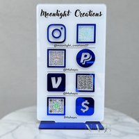 Business Qr Code Instagram Facebook Social Media Zeichen | Salon Kosmetikerin Friseur Beauty Barcode Scan Multi von NVSprinting