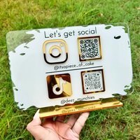 Multi Qr-Code Geschäft Social Media Zeichen | Zahlungsmittel-Zeichen Benutzerdefiniertes Logo-Zeichen Zahlungsmethode Und von NVSprinting
