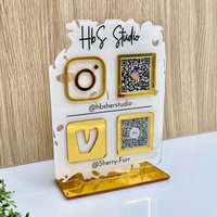 Multi Qr-Code Geschäft Social Media Zeichen | Zahlungsmittel-Zeichen Benutzerdefiniertes Logo-Zeichen Zahlungsmethode Und von NVSprinting