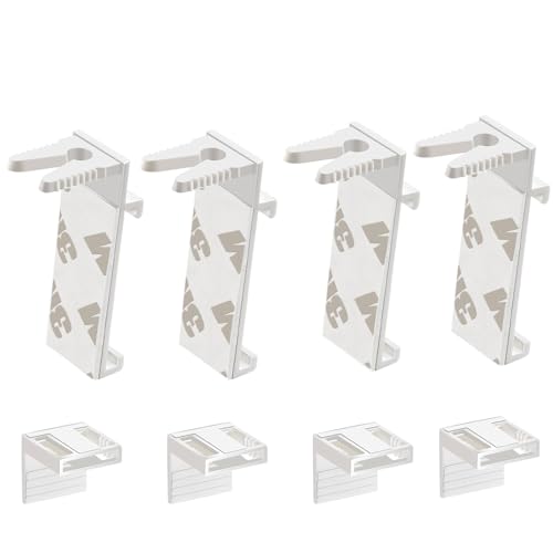 4 Stück Klemmfix Halterung Rollo Halterung, Klemmhalter Für Rollos Klemmträger Für Doppelrollo, Ancable Doppelrollo Ohne Bohren Ersatzteil Zubehör Set Für PVC, Holz-Fenster von NVTRSD