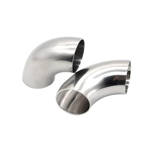 NVVVNX 1/2-Zoll-4-1/4 Zoll Edelstahl 304 OD Ellenbogen 90 Grad Sanitär-Schweißbogen Rohrverbindungsstücke Polieren Lebensmittelqualität (76 mm) von NVVVNX