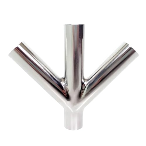 NVVVNX 1 Stück 19 25 32 38 45 51 57 63 76 89 102 108 mm Rohr-OD Stumpfschweißabzweig, Y-förmig, 4-Wege, 304, Edelstahl, Sanitärverschraubung, Verteiler, selbstgebraut (102 mm) von NVVVNX