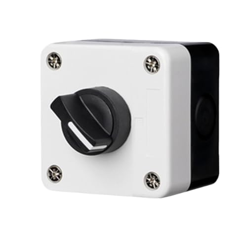 NVVVNX 2P/3P Two/Three Position 10A Rotary Button Box Switch Waterproof Industrial Control Power NO NC (Color : 2 Position) von NVVVNX
