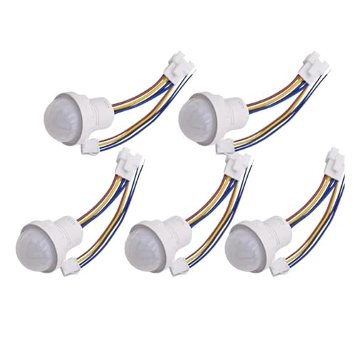 NVVVNX Infrarot-Bewegungsmelder, automatischer Lichtsensor, IR-Detektorschalter, 12 V, 24 V, Gleichstrom, 110 V, 220 V Wechselstrom, Induktions-Nachtlampe für den menschlichen Körper, 5/10 Stück (5 NVVVNX Infrarot-Bewegungsmelder, automatischer Lichtsensor, IR-Detektorschalter, 12 V, 24 V, Gleichstrom, 110 V, 220 V Wechselstrom, Induktions-Nachtlampe für den menschlichen Körper, 5/10 Stück (5 von NVVVNX