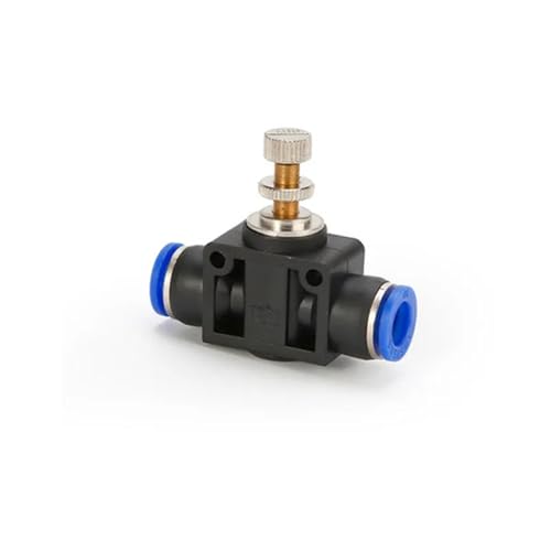 NVVVNX Pneumatik-Luft-Drosselklappenventil, Geschwindigkeitskontrolle, Schnellschlauch, Wasserarmatur, Verbindungsstück, pneumatische Armaturen, verstellbar 4 mm, 6 mm, 8 mm, 10 mm (LSA-4) von NVVVNX
