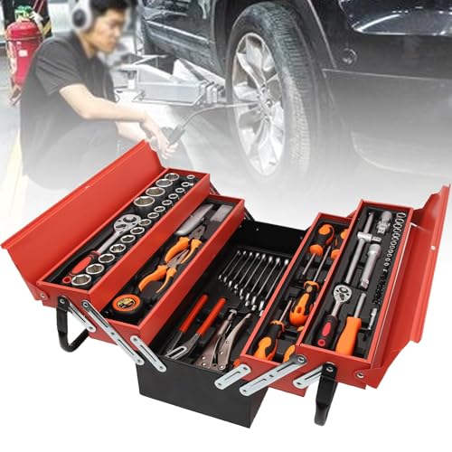 85-teiliges Autoreparatur-Werkzeugset, 3-lagiges, Faltbares Steckschlüssel-Ratschenschlüssel-Werkzeug, Vollständig Galvanisiert, Rostbeständig, Sehr Langlebig Für Die Auto- Und Motorradreparatur 85-teiliges Autoreparatur-Werkzeugset, 3-lagiges, Faltbares Steckschlüssel-Ratschenschlüssel-Werkzeug, Vollständig Galvanisiert, Rostbeständig, Sehr Langlebig Für Die Auto- Und Motorradreparatur von NVYAZJ