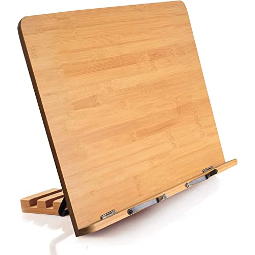 Buchständer Aus Holz, Tragbar, Robust, Leicht, Verstellbar, Mit Ablage Und Büroklammern Für Kochbücher, Lesen, Schreiben, Malen, Tablets, Notizbücher Buchständer Aus Holz, Tragbar, Robust, Leicht, Verstellbar, Mit Ablage Und Büroklammern Für Kochbücher, Lesen, Schreiben, Malen, Tablets, Notizbücher von NVYAZJ