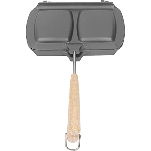 Sandwichmaker, Doppelseitige Aluminiumlegierung, Abnehmbarer Anti-Verbrühungs-Griff, Antihaft-Bratpfanne Mit Haken, Frühstückswerkzeug Für Die Küche Zu Hause, Für Panini-Grillpfanne, Waffeltoast von NVYAZJ