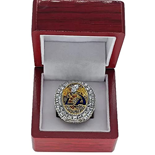 NVeeus 2021 Super Bowl Rams Champion Ring Replik,Geburtstagsgeschenk Für Fans, Freunde Und Familie T Präsentationsbox/Ramsey Player 5/12 von NVeeus