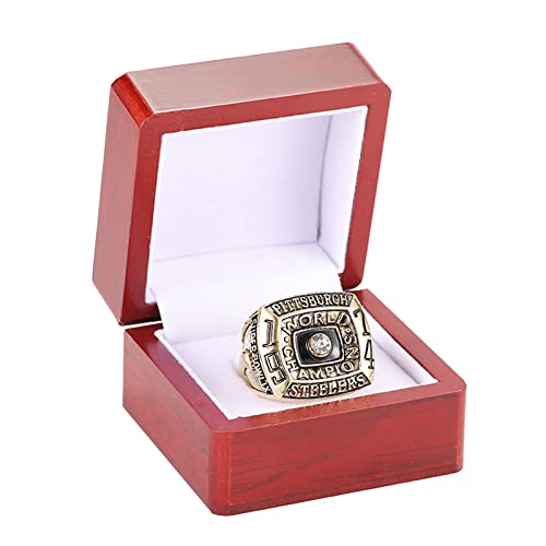 NVeeus Alle Vorherigen-Champion-Ring-Replik, Für Fans, Freunde Und Familie, Geschenk Zur Geburtstagskollektion,T Display-Box/1974 Steelers von NVeeus