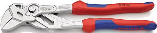 NW-KNIPEX Zangenschlüssel (Länge 180 mm Spannweite 40 mm / verchromt Mehrkomponenten-Hüllen) - 86 05 180 von NW-KNIPEX