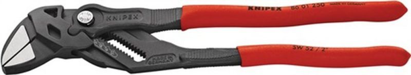 NW-KNIPEX Zangenschlüssel (Länge 250 mm schwarz atramentiert / Spannweite 52 mm Kunststoffüberzug) - 86 01 250 von NW-KNIPEX