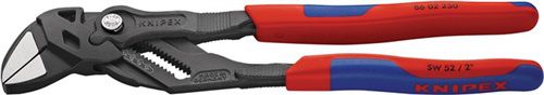 NW-KNIPEX Zangenschlüssel (Länge 250 mm schwarz atramentiert / Spannweite 52 mm Mehrkomponenten-Hüllen) - 86 02 250 von NW-KNIPEX