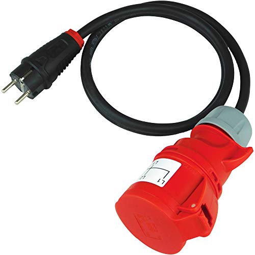 NWP Messadapter Prüfadapter Schuko Stecker auf 32A CEE Kupplung 5-Polig für DGUV V3 VDE 0701/0702-1,5m Anschlussleitung - Zubehör für Messgeräte und Prüfgeräte von NW Powersolutions