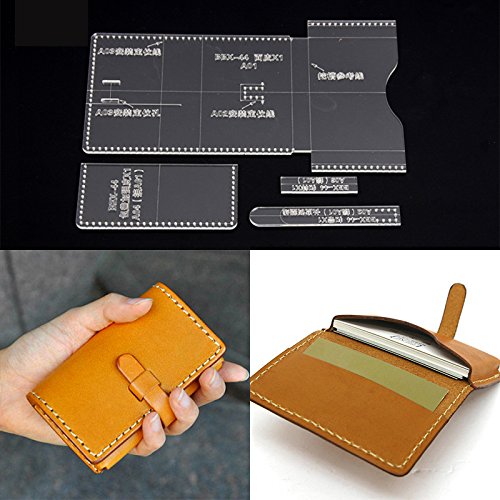 NW Kartenhalter Acryl Vorlage Tasche Leder Muster Acryl Leder Muster Ledervorlagen für Kartentasche von NW