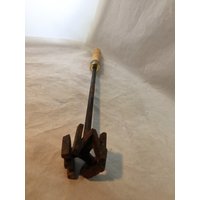 Grill-Brandeisen Mit 3 Buchstaben R(AreM(EdiumW(Ell Auf Einfacher Stange Holzgriff 46 cm Lang 04179 von NWAttic