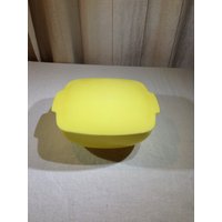 Vintage Pyrex Auflaufform Mit Deckel Gelb Weiß Markiert 525B-025/B56 2 1/2 Qt. Größe Deckel-525-C 04415 von NWAttic