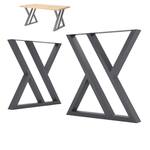 NWELD Tischfüsse Tischbeine Metall Zickzack Anthrazit 43x43x3cm Tischkufen DIY - Tischbein Set - Tischfuß Loft. Industriestil für Couchtisch. Esstisch. Schreibtisch NWELD Tischfüsse Tischbeine Metall Zickzack Anthrazit 43x43x3cm Tischkufen DIY - Tischbein Set - Tischfuß Loft. Industriestil für Couchtisch. Esstisch. Schreibtisch von NWELD