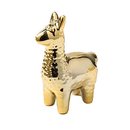 NWFashion Goldene kleine Tierstatuen, Heimdekoration, moderner Stil, goldfarbene Deko-Ornamente (Alpaka) von NWFashion