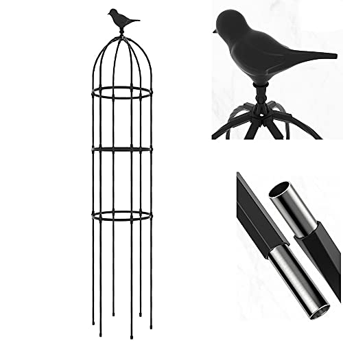 NWHJ Groß Rankhilfe Obelisk Höhe 180cm, 230cm,280cm,330cm, Schwarz Rankobelisk Rost-geschützte Garten Rosen Säule Rankturm NWHJ Groß Rankhilfe Obelisk Höhe 180cm, 230cm,280cm,330cm, Schwarz Rankobelisk Rost-geschützte Garten Rosen Säule Rankturm von NWHJ