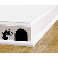 Wandbild, Banksy Ratte, Fußleiste, Aufkleber, Wohndekor | 14 cm X 7 cm, 5.5 "X 3" Inch von NWKPrinters