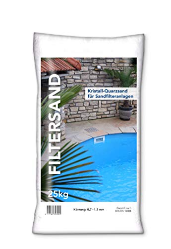 NWN Filtersand | 25 KG | 0,7-1,2 MM | Quarzsand/Filtersand für Sandfilteranlage/Poolfilter von NWN