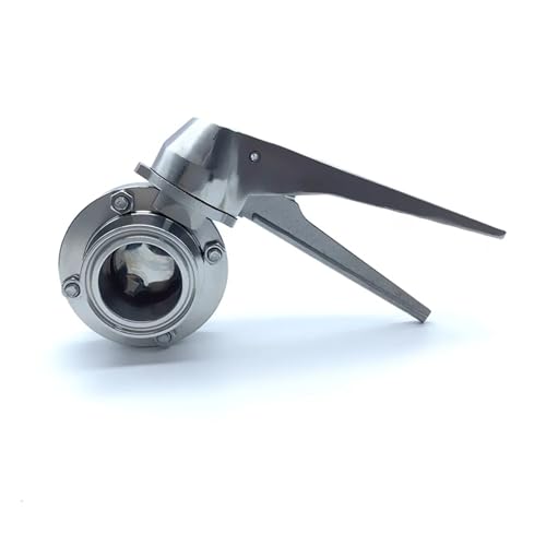 1pc 76mm Ferrule 91 Pipe Outer Diameter 304 Stainless Tri Clamp Squeeze Trigger Flow Control Valve Stainless Handle von NWPNLXEA