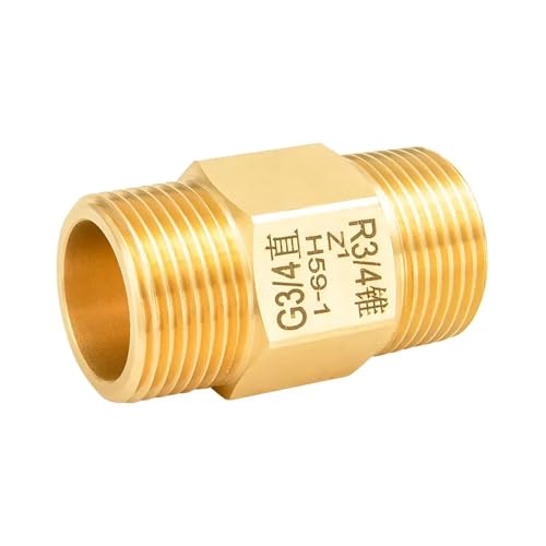 Brass Joint Male BSPP To Male BSPT 3/4" Thickened Pipe Fittings Joint Butt Short Wire NWPNLXEA von NWPNLXEA