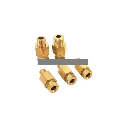 Compression Ferrule Tube Compression Fitting 4 6 8mm OD Tube Connector Machine tool lubrication Brass oil Pipe Fitting NWPNLXEA(4mm,M10 X 1) von NWPNLXEA