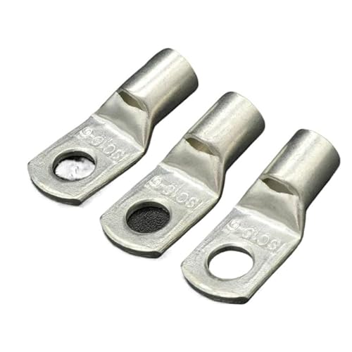 NWPNLXEA SC Type Wire Nose Terminal SC6 SC10 SC16 SC25 SC35 Bare Copper Battery Block Lugs Hole ID 6 8 10 12mm Crimp Wire Connector (SC35-8,50 Pieces) von NWPNLXEA
