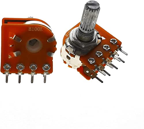 Potentiometer 2 STÜCKE 20 MM 50KBX2 100KBX2 16 Typ Lautstärke Potentiometer Doppel 8 Fuß mit Mittelabgriff B50K 50K 100K Elektronische Komponente Elektromechanische Komponenten (Size : 50K Ohm) von NWPNLXEA