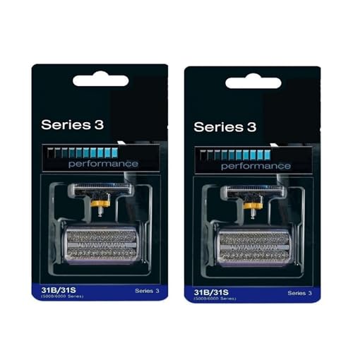 Ersatzklingen For Elektrorasierer, Kompatibel Mit Braun, 31S Series 3, Rasierer Contour, Flex XP Und Flex Integral, 390cc, 370, 5895, 5875(2pcs) von NWPZVKZEJ