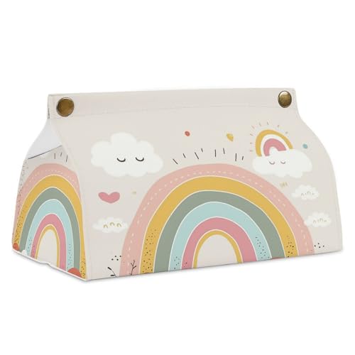 Taschentuchbox-Abdeckung, Taschentuchbox-Halter, Regenbogen- und Wolkenmuster, geeignet für Zuhause, Badezimmer, Büro, Auto, Nachttisch, Schminktisch, Arbeitsplatte, Küche Taschentuchbox-Abdeckung, Taschentuchbox-Halter, Regenbogen- und Wolkenmuster, geeignet für Zuhause, Badezimmer, Büro, Auto, Nachttisch, Schminktisch, Arbeitsplatte, Küche von NWTPK