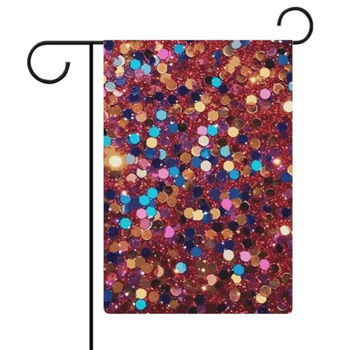 Gartenflagge, 32,6 x 47,7 cm, doppelseitig, glitzernd, Willkommensflagge, saisonale dekorative Hofflagge, Outdoor-Flagge, kleine Gartenflaggen für den Außenbereich, Terrasse, Rasen, Veranda von NWTRJ