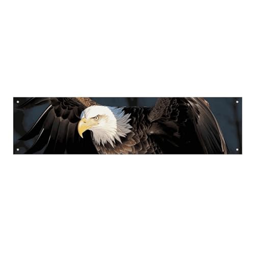 Großes 3D-Party-Banner mit Weißkopfseeadler, 120 x 30 cm, Wandbehang, Banner, Geburtstagsparty, Außen- und Innenbereich, Party-Dekoration, Banner Großes 3D-Party-Banner mit Weißkopfseeadler, 120 x 30 cm, Wandbehang, Banner, Geburtstagsparty, Außen- und Innenbereich, Party-Dekoration, Banner von NWTRJ
