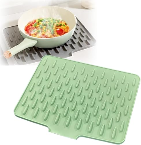 Auslaufsicherer Silikon-Arbeitsplattenschutz, hitzebeständige rutschfeste Matte, um Tropfentrocknung zu verhindern, multifunktionale, faltbare Silikon-Abtropfmatte, Abtropfmatte mit integrierter Auslaufsicherer Silikon-Arbeitsplattenschutz, hitzebeständige rutschfeste Matte, um Tropfentrocknung zu verhindern, multifunktionale, faltbare Silikon-Abtropfmatte, Abtropfmatte mit integrierter von NXJJGQVM