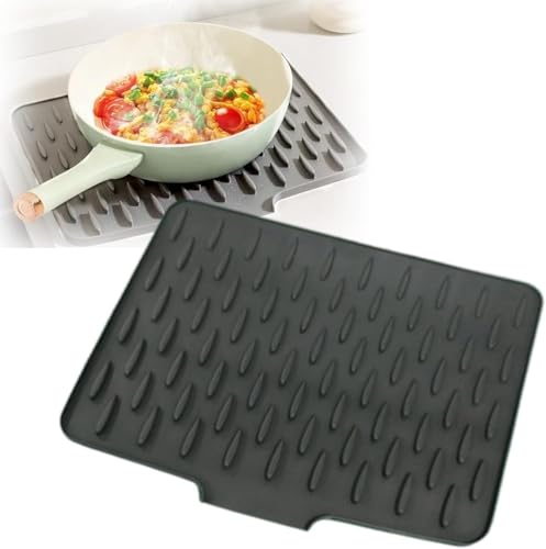 Auslaufsicherer Silikon-Arbeitsplattenschutz, hitzebeständige rutschfeste Matte, um Tropfentrocknung zu verhindern, multifunktionale, faltbare Silikon-Abtropfmatte, Abtropfmatte mit integrierter Auslaufsicherer Silikon-Arbeitsplattenschutz, hitzebeständige rutschfeste Matte, um Tropfentrocknung zu verhindern, multifunktionale, faltbare Silikon-Abtropfmatte, Abtropfmatte mit integrierter von NXJJGQVM