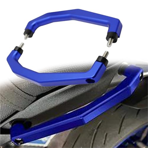 NXLJA Haltegriff für Beifahrer Für Yamaha MT09 2021 2022 2023 Motorradzubehör Hinterer Beifahrerarmlehne Soziussitz Haltegriff Handlauf Lenker(Blu) von NXLJA