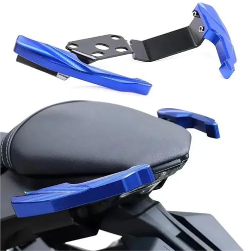 NXLJA Haltegriff für Beifahrer Motorrad CNC Aluminium Legierung Hinten Passagier Handlauf Schwanz Halterung Griff Schwanz Armlehne Verdickt Zubehör Für CFMOTO 400 NK NK400(Blu) von NXLJA