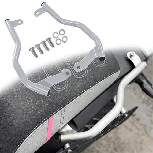 NXLJA Haltegriff für Beifahrer Motorrad Stahl Hinten Handlauf Passagier Handgriffe Hand Grip Haltegriff Griff Armlehne Zubehör Für CFMOTO 450 MT 450MT(Silver) von NXLJA