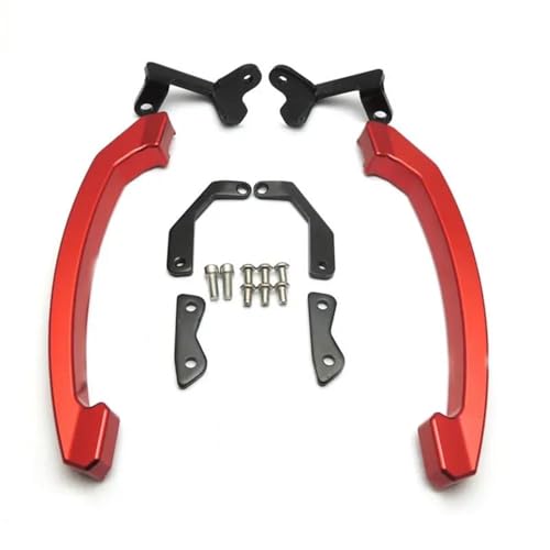 NXLJA Haltegriff für Beifahrer Motorradzubehör Soziussitz CNC-Aluminiumhandlauf Soziusgriff Handlauf Für Yamaha MT-07 FZ-07 2013 2014 2015 2016 2017(Rosso) von NXLJA
