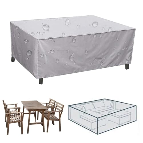 NXMYDBD Abdeckung für Gartenmöbel 210x180x80cm/LxWxH Loungemöbel Abdeckung wasserdichte Abdeckplane Winterfest 420D Oxford Gewebe Abdeckhauben für Tische, Stühle, Sofas Regenschutz und Staubfest von NXMYDBD