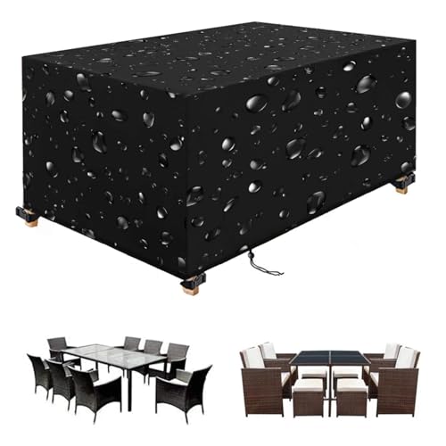NXMYDBD Gartenmöbel Abdeckung 285x150x70cm/LxWxH Schwarz Abdeckung für Gartenmöbel Schutzhülle Wasserdicht Outdoor Tischabdeckung Winterfest Rechteck 420D Oxford-Gewebe Gartenstühle Abdeckung NXMYDBD Gartenmöbel Abdeckung 285x150x70cm/LxWxH Schwarz Abdeckung für Gartenmöbel Schutzhülle Wasserdicht Outdoor Tischabdeckung Winterfest Rechteck 420D Oxford-Gewebe Gartenstühle Abdeckung von NXMYDBD