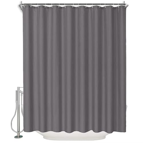 NXMYDBD Grauer moderner Duschvorhang, Badewanne, Zuhause, Fenster, wasserdichter moderner Duschvorhang für Badezimmer, Heimdekoration mit Haken 120x240cm/(WxH) von NXMYDBD