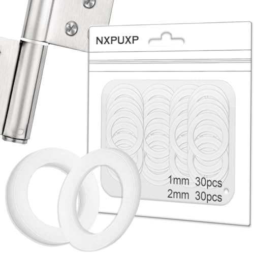 NXPUXP 60 Stück Fitschenringe Zimmertüren,Fitschenringe für Zimmertüren,Unterlegscheiben Türscharnier,Dichtungstürscharniere für Alle Zimmertüren,1mm 30 Pcs & 2mm 30 Pcs NXPUXP 60 Stück Fitschenringe Zimmertüren,Fitschenringe für Zimmertüren,Unterlegscheiben Türscharnier,Dichtungstürscharniere für Alle Zimmertüren,1mm 30 Pcs & 2mm 30 Pcs von NXPUXP