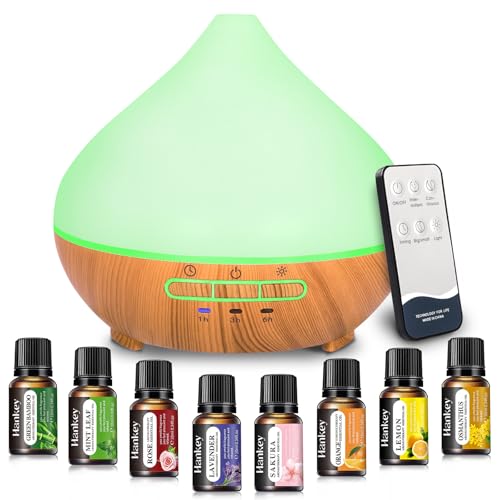 NXPZ 400ml Aroma Diffuser, Ultraschall Aromavernebler und Luftbefeuchter für Schlafzimmer, mit Fernbedienung, 14 Farben LED Licht, 4 Timer, Automatische Abschaltung bei Wassermangel, für Zimmer, Yoga NXPZ 400ml Aroma Diffuser, Ultraschall Aromavernebler und Luftbefeuchter für Schlafzimmer, mit Fernbedienung, 14 Farben LED Licht, 4 Timer, Automatische Abschaltung bei Wassermangel, für Zimmer, Yoga von NXPZ