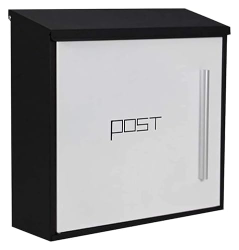 NXSLONE Briefkasten,Wandbriefkasten, Safe Lock Box Wahlurne Spendenbox Wandmontierter Briefkasten for die Veranda ， Hängender, gesicherter Briefkasten mit Verriegelung(White) von NXSLONE