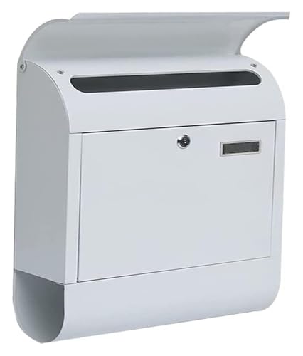 NXSLONE Briefkasten,Wandbriefkasten, Vorschlagsbox Wahlurne Briefkasten Weiß Einfaches Metallmaterial Wandbriefkasten Gartenbriefkasten von NXSLONE