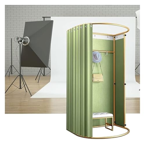 NXSLONE Umkleideraum,Umkleidekabine, Floor-Standing Fitting Room,Mobile Track Privacy Protection Cloakroom for Shopping Center,Studio(Green,100x95x200cm) von NXSLONE